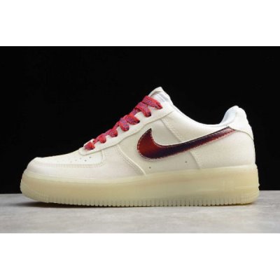 Nike Air Force 1 Low Bej Rengi / Kırmızı / Mavi Kaykay Ayakkabı Türkiye - ITA94205